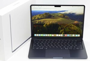 1円～美品 人気！MacBook Air (M2, 2022) 8コアCPU/8コアGPU メモリ:8GB SSD:256GB 充放電回数:5回 バッテリー100% ミッドナイト JP26