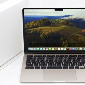 1円～人気！美品 CTOモデル MacBook Air (M2, 2022) 8C/10C メモリ:24GB SSD:1TB 充放電回数:16回 100% スターライト 21M9の画像1