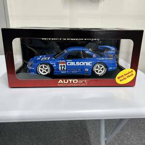 未使用　AUTOart NISSAN SKYLINE R34 JGTC 2001 CALSONIC #12 1/18スケール　HOSHINO/MOTOYAMA ミニカー　オートアート 