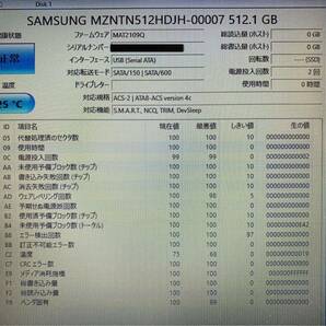 【起動2回 使用0時間】 SAMSUNG ☆ MZNTN512HDJH M.2 SSD 512GB ☆ 2枚 ☆ 正常 ②の画像4