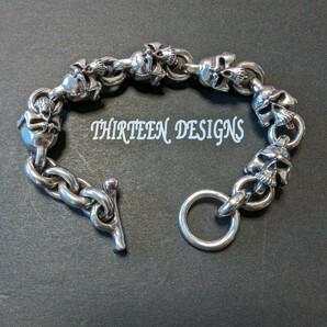 THIRTEEN DESIGNSサーティーンデザインズKB-1 MIDDLE MAD SKULL BRACELETの画像1