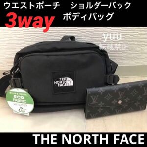 本日200円引き THENORTHFACE 3way ショルダーバッグ　ウエストポーチ ボディバック　正規タグ付　日本未発売　新品