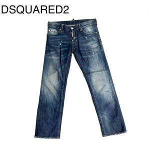 美品DSQUARED2 ディースクエアード スキニー ダメージ加工 デニム 44