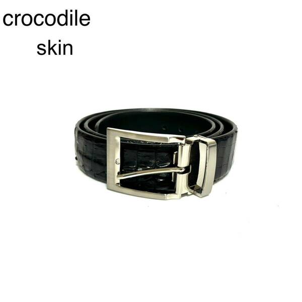 ☆極美品☆ crocodile leather クロコダイル ワニ革 ベルト