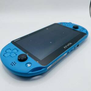 動作確認済 美品 PSVITA SONY PlayStation VITA アクアブルー Wi-fiモデル PCH-2000 PS Vita 本体の画像3