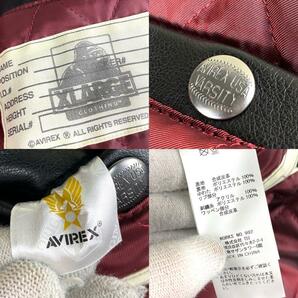 1円〜 未使用級 XLARGE×AVIREX ICON JACKET レザージャケット アヴィレックス エクストララージ ブラック 黒 コラボ 限定 メンズの画像7