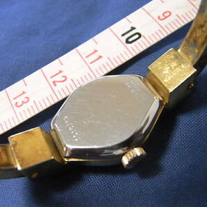動作品 ブッフェラー 手巻き バングル ゴールド レディース腕時計 エナメル BUCHERER swiss made の画像6