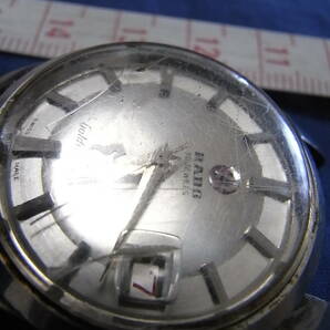 動作品 ジャンク RADO ゴールデンホース 30石 11675 ライスブレス シルバー AS Cal.1789 自動巻き メンズ腕時計 ラドー swiss madeの画像2