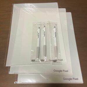 Googleファイル3冊　ボールペン3個セット
