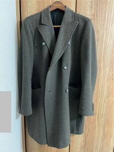 値下不可 【HUGO BOSS】【NOWO】【ポーランド製】【アウター】ヒューゴボス『ヘリンボーン柄ダブルコート size50』