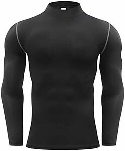 [Guooolex] コンプレッションウェア メンズ 長袖 ハイネック 加圧シャツ 冷感 インナー スポーツシャツ アンダーウェア