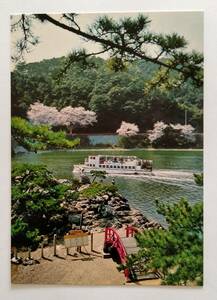 絵葉書　舘山寺と浜名湖　周遊道路と猪ノ鼻湖との境の瀬戸の風景　　　　　　　　　　　　　　　　　　　　　　　　　　　　　