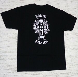 セール DOG TOWN ドッグタウン クロスロゴ サンタモニカ バックプリント Tシャツ 半袖 黒 L 2SSDOCLOG-SM 米国製 メンズ