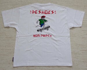 DC shoes ディーシー スケートスカル プリント Tシャツ バックプリント 半袖 白 M DST242006 メンズ