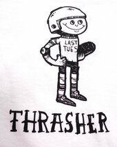 セール15% THRASHER スラッシャー LAST TUES ラストトゥース Tシャツ 半袖 コミカル キャラクター 白 L TH9140 メンズ レディース_画像3