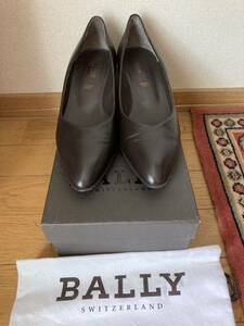 バリー BALLY ダークブラウン パンプス 8 1/2 24.5 〜25.0