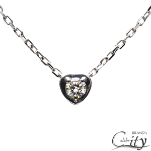 Cartier[ Cartier ]tia man *rejedu* Heart pendant K18WG D0.13ct white gold [USED]