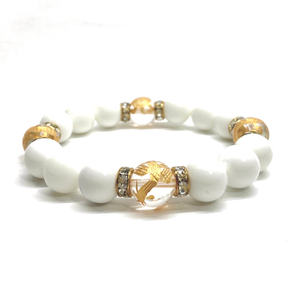  four god . gold carving crystal × white onyx 12mm Power Stone bracele natural stone blue dragon white ....... rise amulet four god . four god corresponding G