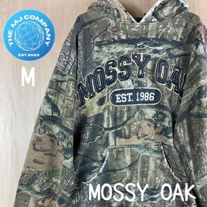 USA古着 MOSSY OAK リアルツリーカモ　プルオーバーパーカー フーディー　Mサイズ