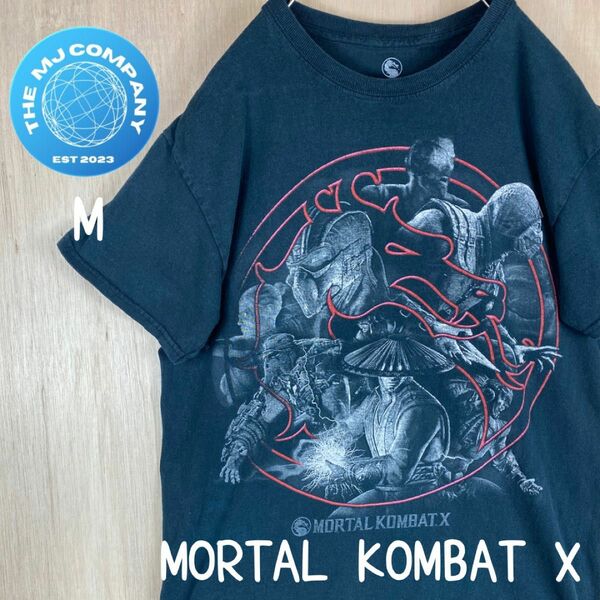 USA古着 MORTAL KOMBAT Xビッグプリント　半袖Tシャツ　M