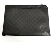 S1998●ルイヴィトン LOUIS VUITTON ダミエアンフィニ ポシェット ディスカバリー クラッチバッグ セカンドバッグ ブラック_画像2