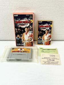 1円〜 スーパーファミコン 全日本プロレス ダッシュ 世界最強タッグ 任天堂 箱・ソフト・紙・ハガキ・取扱説明書 動作未確認 SFC 