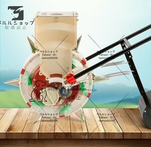 5口/30CM間隔　穀物農業園芸プランター　手押し式播種機　ピーナッツ　コーン　大豆　綿　ローラー　ホイール 作業効率化