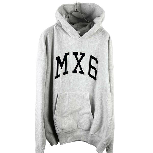Saint Michael(セントマイケル) MX6 ロゴ 刺繍 プルオーバー パーカー Hoodie 23SS (grey)