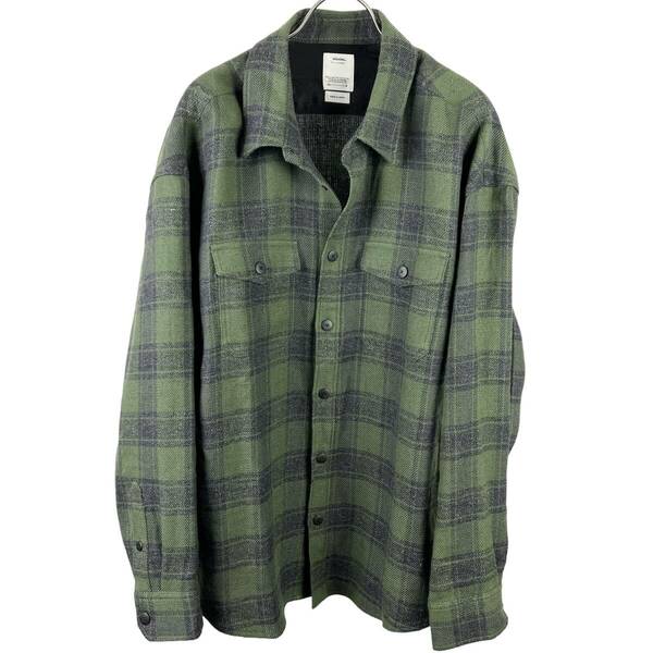 VISVIM(ビズビム) LUMBER CHECK L/S SHIRT (green)