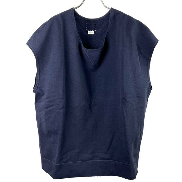 VISVIM(ビズビム) MONDO SWEATS/L (U.D.) Nosleeve T Shirt (navy)