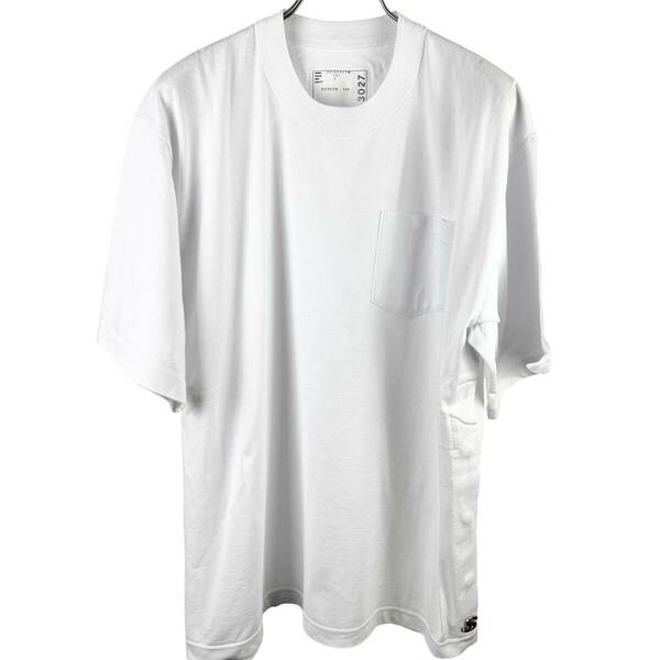 Sacai (サカイ) S Cotton Jersey T Shirt(23-03027M)-OFF WHITE 151-*　(white)