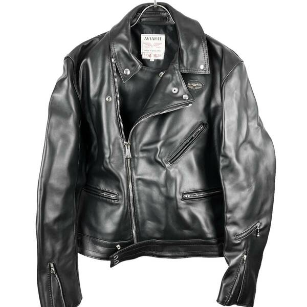 Lewis Leathers AVIAKIT(ルイスレザーズ アヴィアキット) Zip Sleeve Leather Jacket (black)
