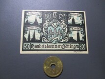 未使用　ドイツ地方紙幣　大学都市ゲッティンゲン　1920年　50ペニヒ_画像1