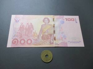 未使用　タイ王国　2012年　王女シリントーン還暦記念　100バーツ