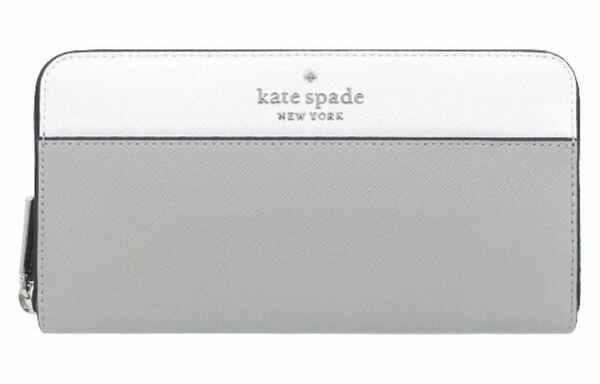 kate spade ケイトスペード 長財布 レディース ホワイト シグネチャー アウトレット 本革 新品未使用