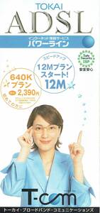 リーフレット　TOKAI　ADSL　インターネット接続サービス　パワーライン　2002年11月　鈴木杏樹