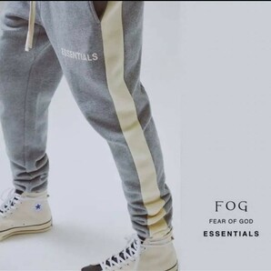 FOG Essentials エッセンシャルズ サイドライン スウェットパンツ ラインパンツ グレーLの画像4