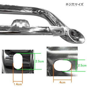 トヨタ ハイエース 200 系 ワイド バンパーガード グリルガード ブッシュバー レジアスエース パイプ クロームメッキ フロントガードの画像3