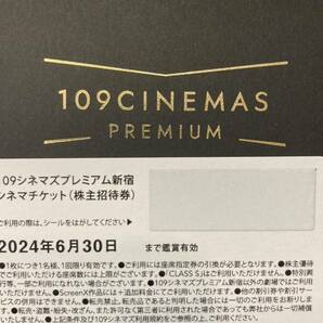 １０９シネマズ プレミアム新宿 シネマチケット １枚 CLASS A専用 映画観賞券の画像2