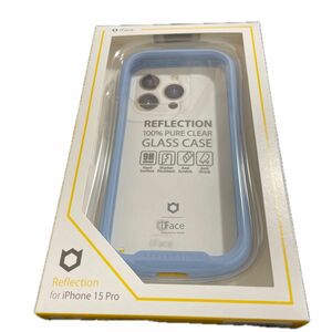 iPhone 15 Pro iFace Reflection 強化ガラスクリア スマホケース 41-959183（ペールブルー）