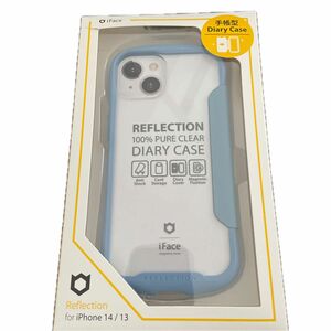 Hamee iPhone14/13用 ダイアリーケース IFACE REFLECTION ダイアリー (ペールブルー) 41