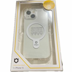 iFace Look in Clear Hybrid Magnetic iPhone 15 ケース MagSafe対応 (クリア)