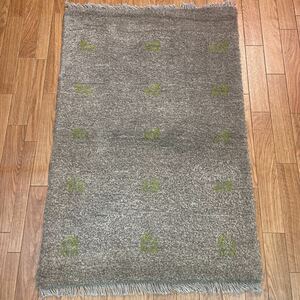 1000円スタート　手織りペルシャ絨毯　新品　ギャッベ　88 × 60cm