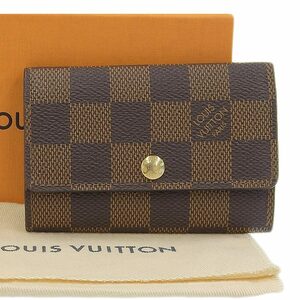 【本物保証】 箱・布袋付 ルイヴィトン LOUIS VUITTON ダミエ ミュルティクレ6 鍵入れ キーケース6本用 エベヌ N62630