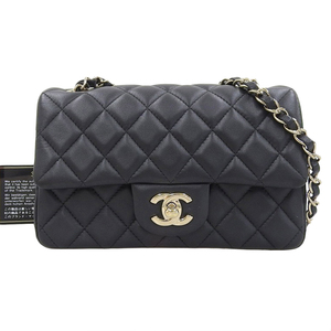 [ genuine article guarantee ] guarantee attaching super-beauty goods Chanel CHANEL Mini matelasse 20 here Mark Logo chain shoulder bag black seal attaching 30 number pcs A69900