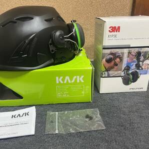 未使用 KASK スーパープラズマPL イヤーマフ付き ブラック (検PFANNER アーボリスト 林業 Superplasma PL ツリークライミング 特殊伐採の画像1