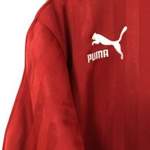 【PUMA】プーマ ジャージ メンズ レッド ポリエステル 刺繍ロゴ スケボー 古着ミックス ゆったり 部活 普段着 フットサル トップス/Y7075gg_画像7