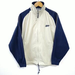 【PUMA】プーマ ジャケット アウター ジャージ ジップアップ バイカラー アウトドア スポーツ ホワイト ネイビー メンズ サイズM / Y7149wX