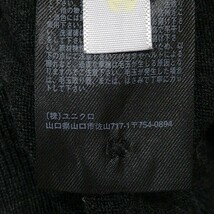 【 UNIQLO 】 ユニクロ エクストラファインメリノVネックカーディガン ニット アメカジ ビジネス 重ね着 ブラック メンズ 3XL / Y6970wk_画像10