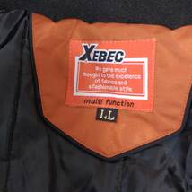 【XEBEC】ベーシック 中綿 ジャケット ウェア 防寒着 防水 アウトドア 作業着 カジュアル 実用的 オレンジ メンズ 紳士 LLサイズ /Y7405DD_画像7
